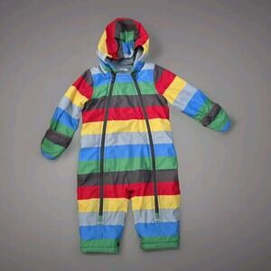 Baby Boden Snow Suit All In One 12-18 months unisex boy girl Striped